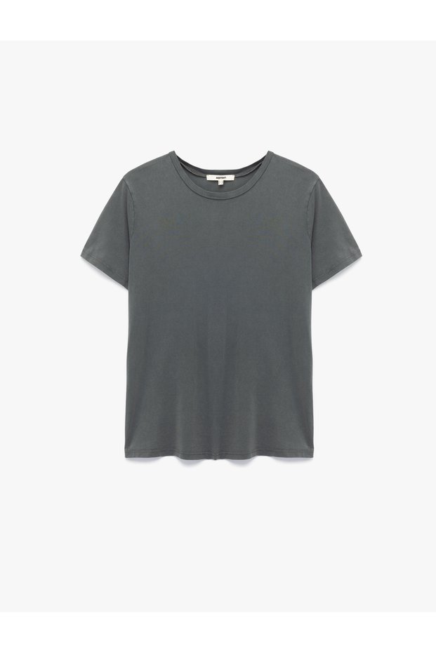Cotton Short Sleeve Crew Neck Basic T-Shirt