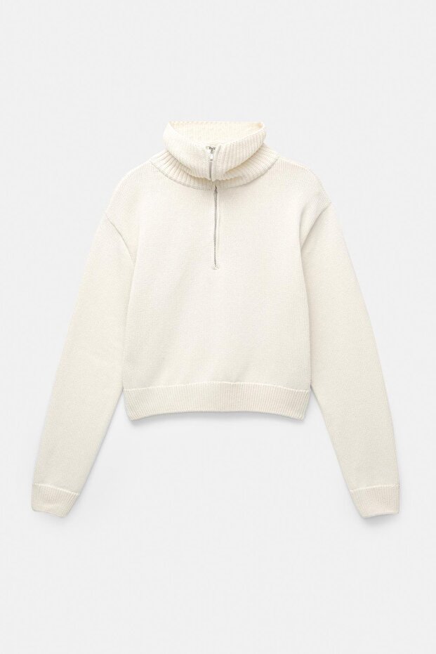 Fermuarlı yaka kazak - 6