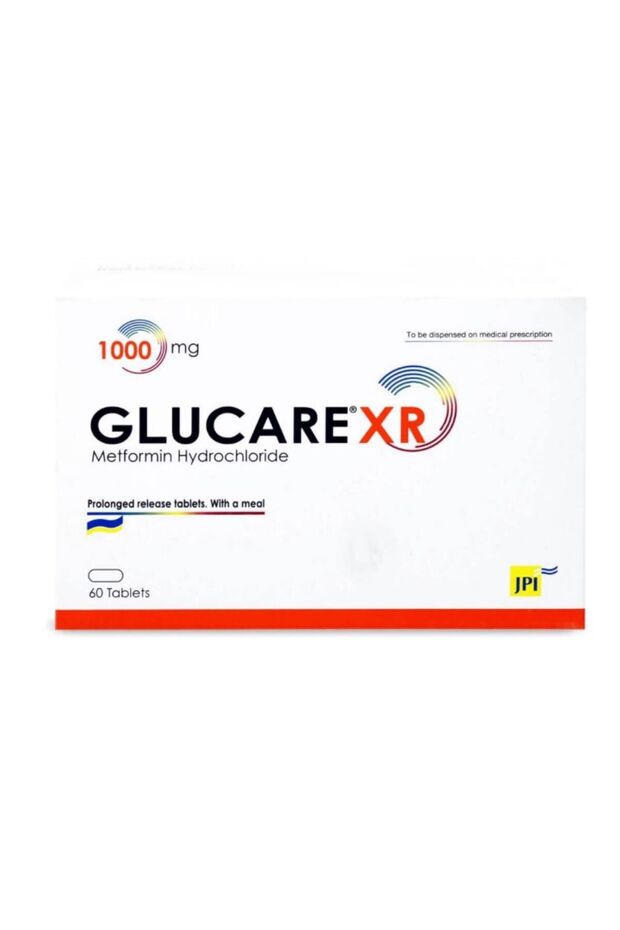 Glucare XR 1000 mg metformin extended‑release Tablets × 60جلوكير اكس ار 1000 مجم 60 قرص
