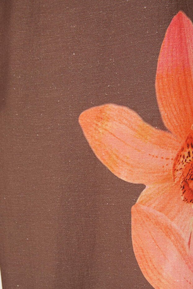 Çiçekli dökümlü pantolon - 7