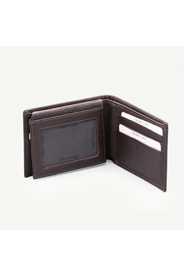 Genuine Floater Leather Brown Men's Wallet – Stylish and Functional Card Holder-Yskf0002-Brown