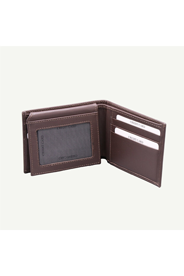 Genuine Leather Brown Men's Wallet – Stylish and Functional Card Holder-Yskd0001-Brown Leather