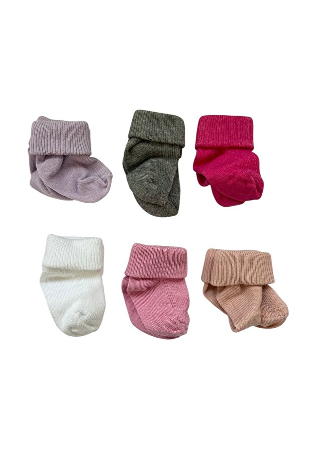 Baby Girl Set of 6 Pink Socks