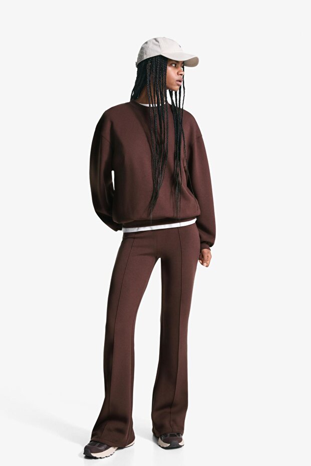 Modal kumaşlı oversize sweatshirt - 1