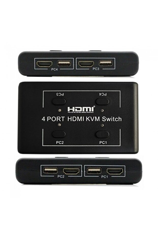 Hdmı kvm switch 4 port anahtarlı hdmı kvm switch 4 giriş 1 çıkış - 4