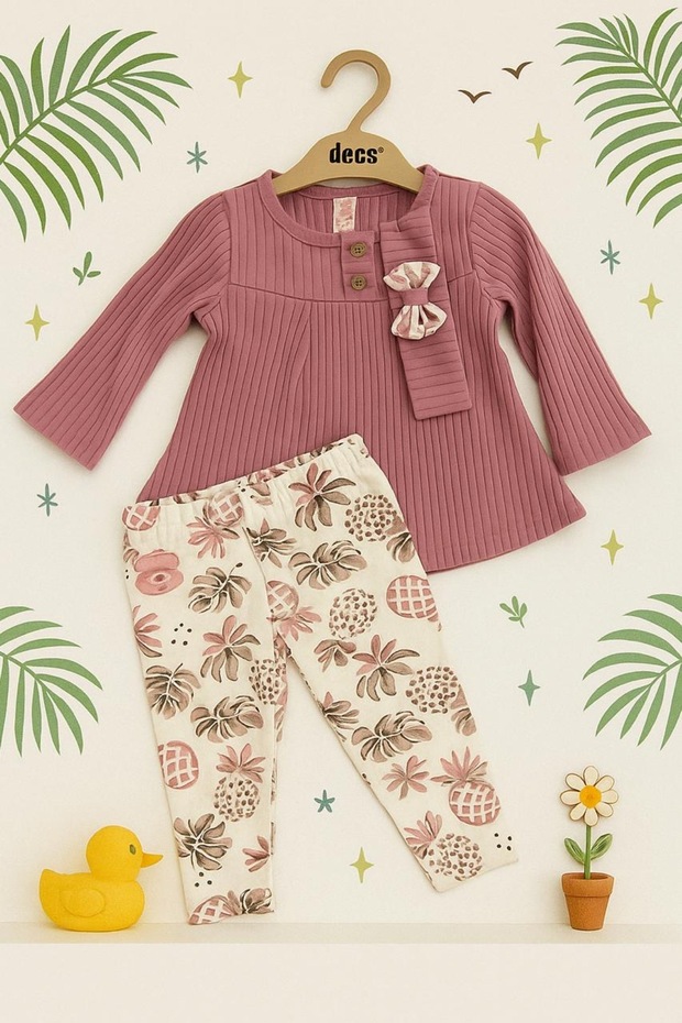 Baby Girl 3-Piece Bandana Set