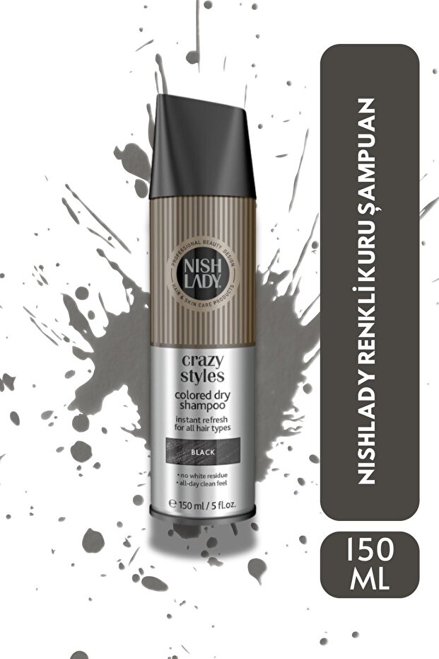 RENKLİ KURU ŞAMPUAN SİYAH RENK (150 ML) - 1