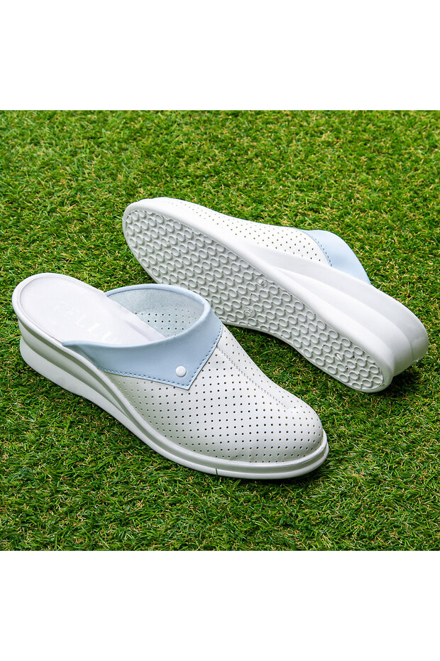 Clogs 50-16, White-Blue - 1