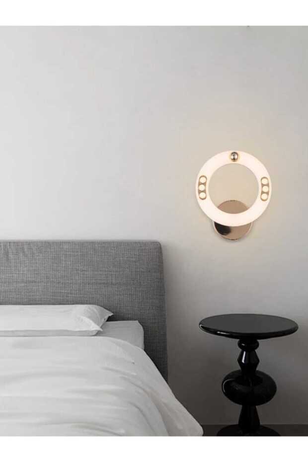 مصباح حائط LED عصري 9901-W – 12 واط | 3 أوضاع إضاءة | تصميم حلقي أنيق | مصباح حائط أنيق