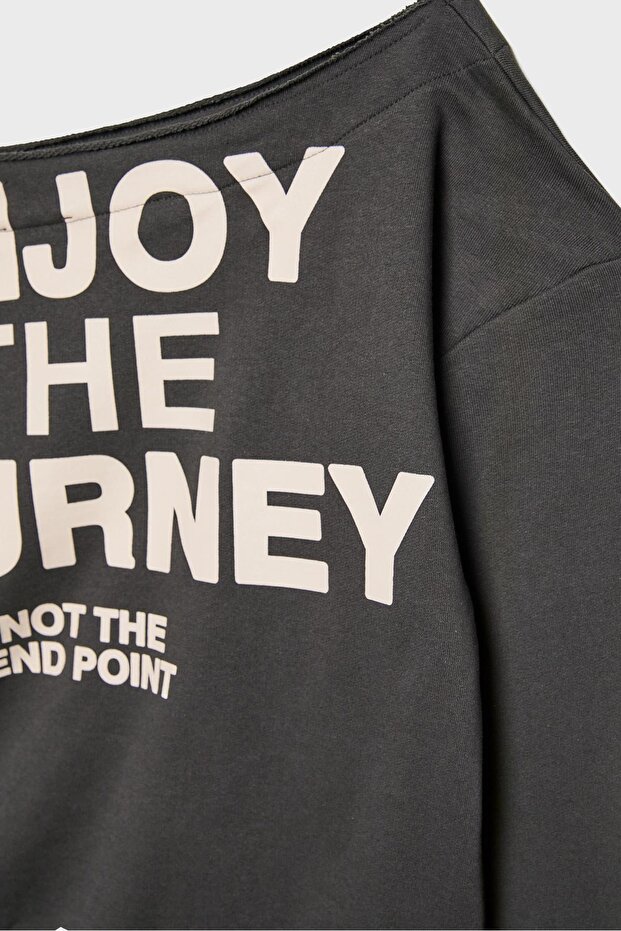 Açık Omuzlu Sweatshirt - 8
