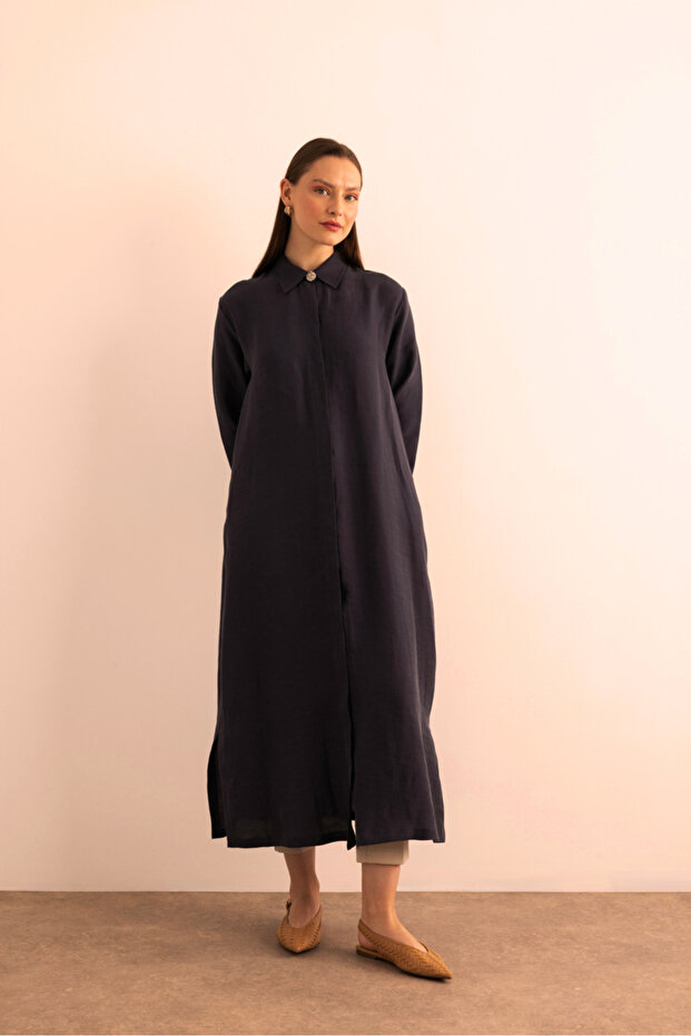 Önden Düğmeli Ferace - 5