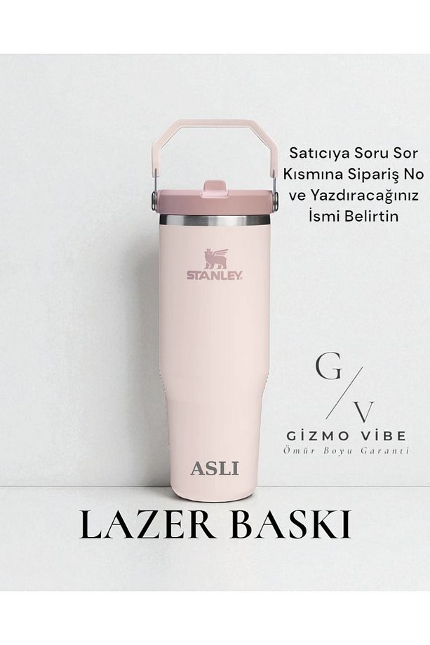 Kişiselleştirilmiş The Iceflow Flip Straw 2.0 Tumbler 0.89l 30oz Termos Özel İsimli - 1