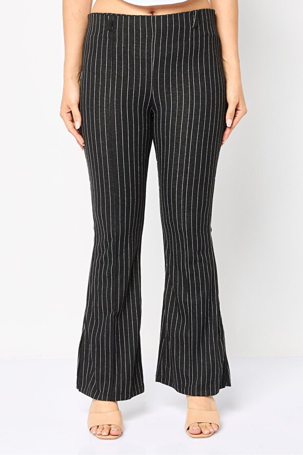 Women Regular Fit Stripe Flare Pants, Multicolor