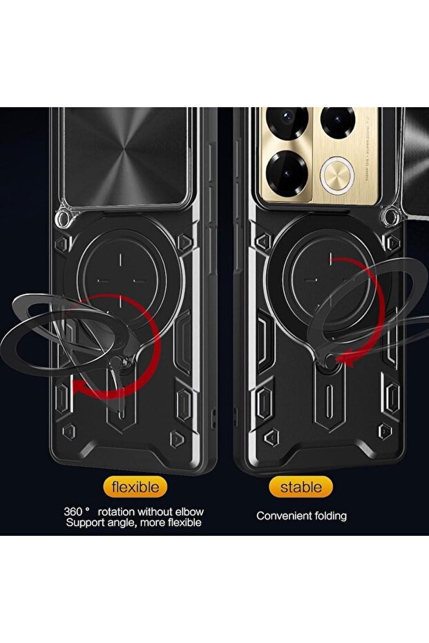 Protective case compatible with Infinix Note 40 Pro Plus, CamGuard Pro, with ring stand, camera prot - 3