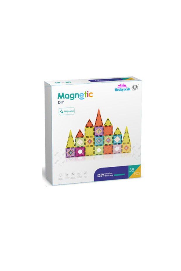 Magnetic Tiles 3d Manyetik Yapı Bloklar Oyuncak Seti - Eğitici Mıknatıslı Yapı Blokları 38 Parça - 3