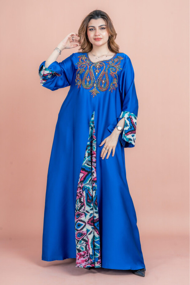 جلابية مطرزة سادة - 1