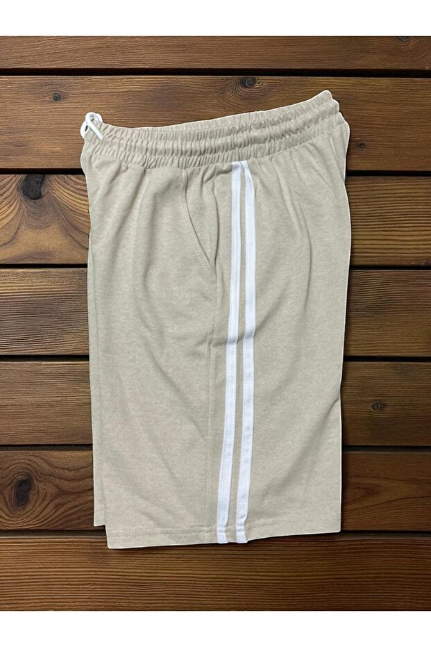 Double Striped Summer Comfortable Basic Shorts - 3