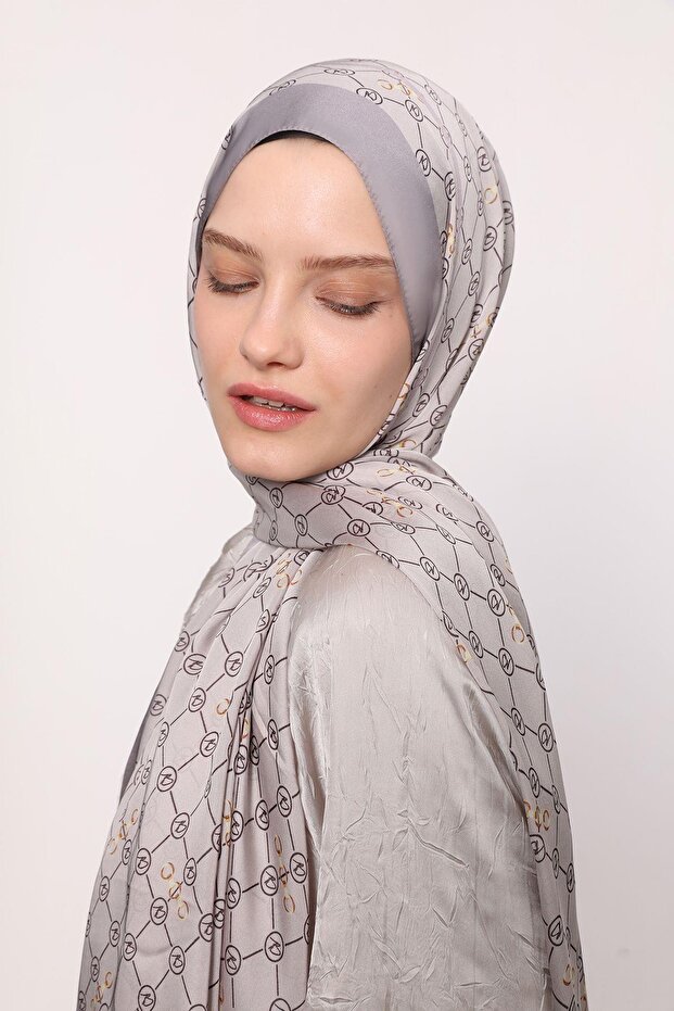 Hint İpeği Şal Ekru - 3