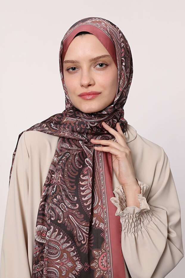 Hint İpeği Şal Gülkurusu - 1