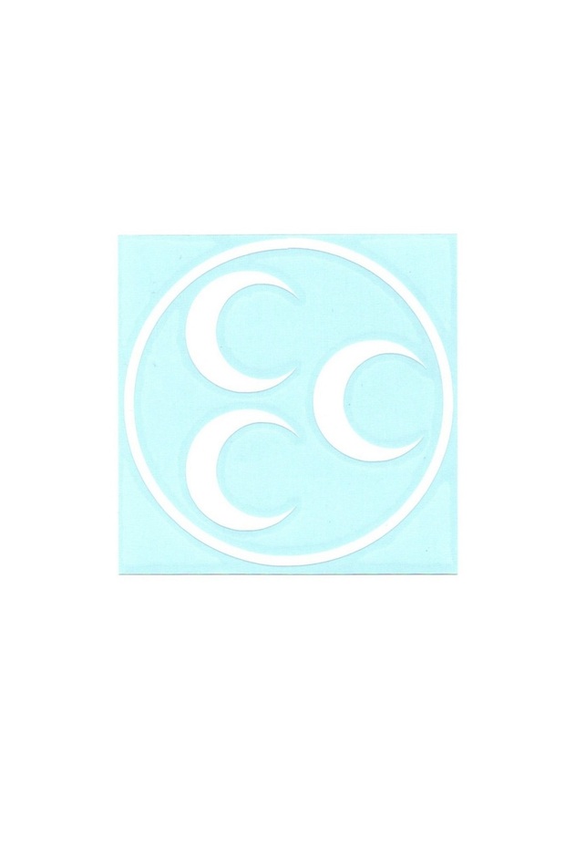 Sticker Round Design 3 Crescent Sticker
