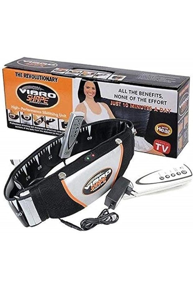 Vibro Shape Slimming Massage Vibrating Belt - Sauna Heating, Flex Chinelo Design for Effective Fat B