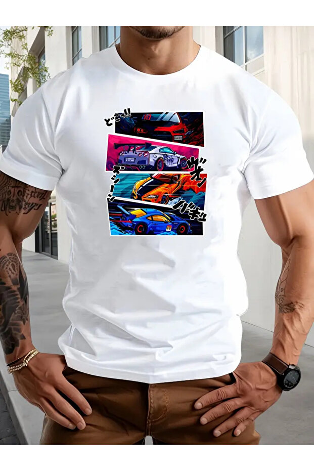Premium Oversized Fit Short-Sleeve Printed T-Shirt