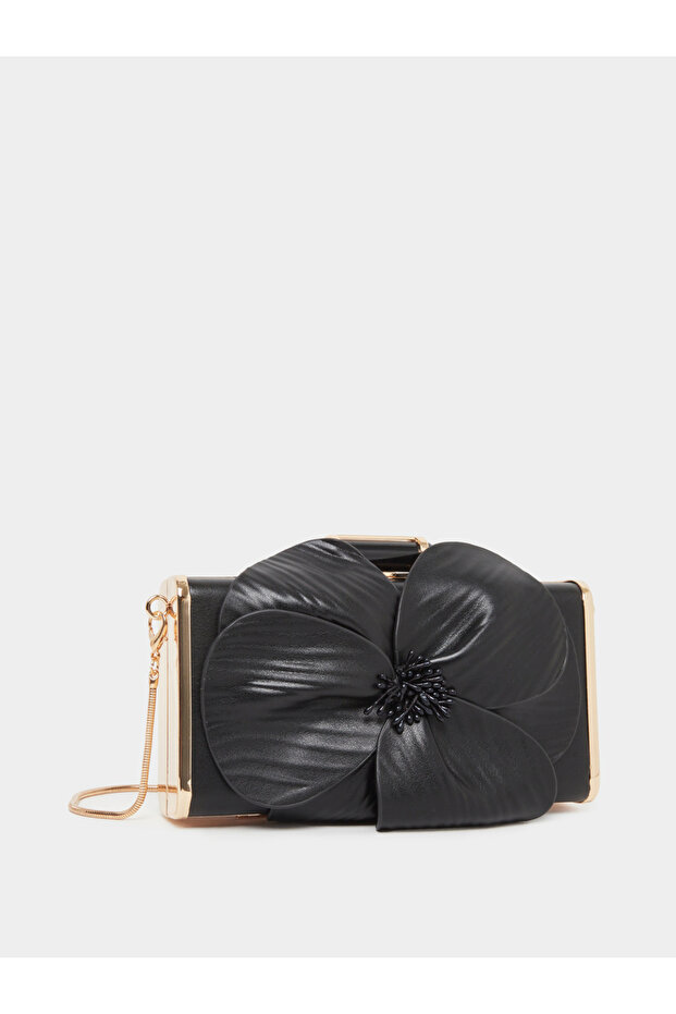 Floral Corsage Bag with Chain Strap