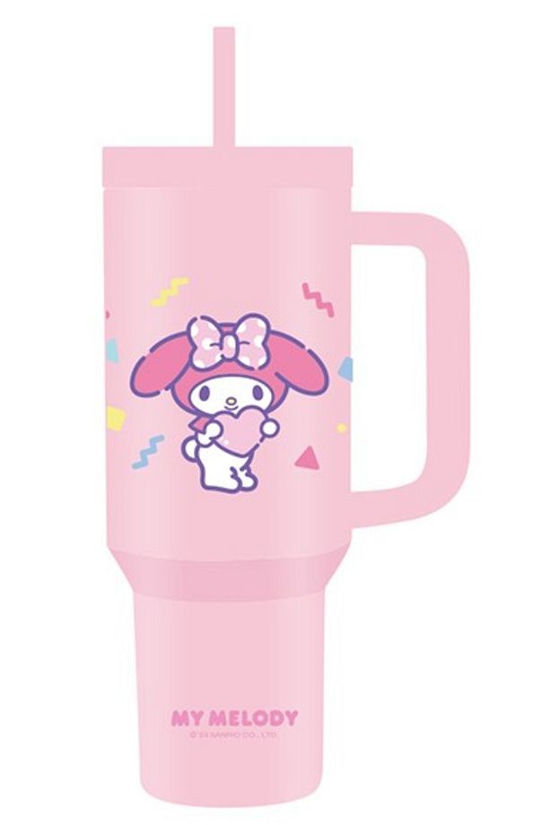 Sanrio Lisanslı Pipetli Çift Cidarlı Termos 1200 ml - My Melody - 1