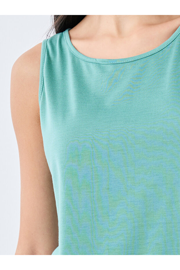 Patch Detail Tank and Damask Print Pyjama Set - 4
