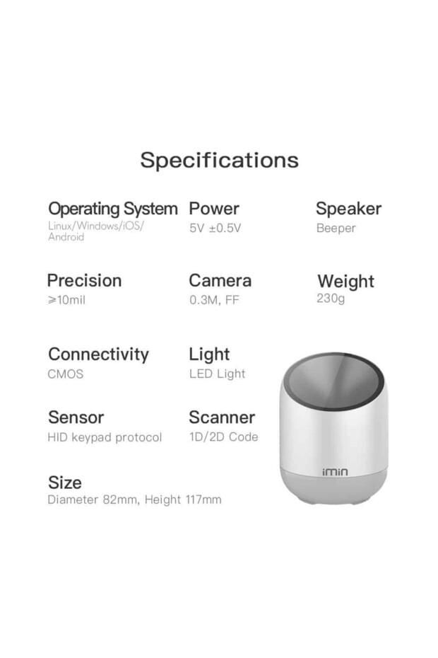 -X1-201 2D Barcode Scanner - 3