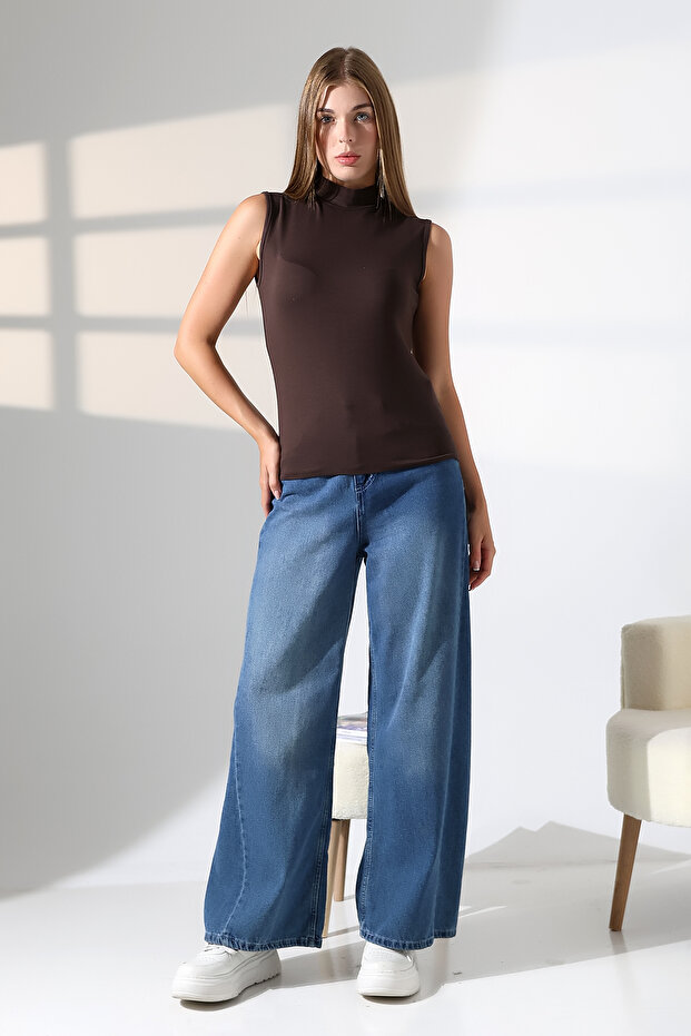 Women's Sleeveless Body 21757 Coffee