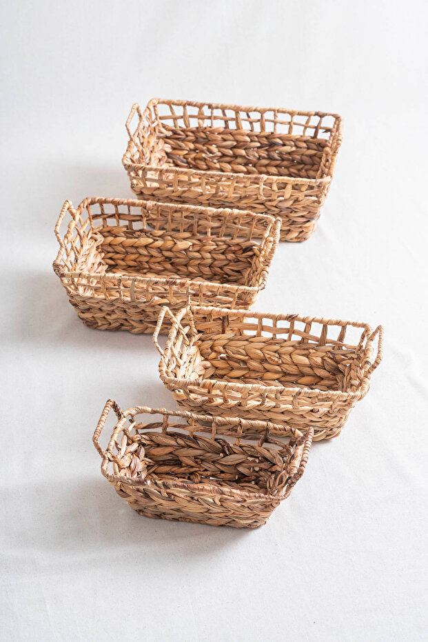 Soléa Hasır 4 lü Sepet Seti - 1