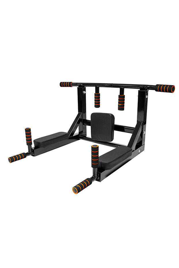 Multifunctional pull-up and crunch machine, wall-mounted, load capacity 200kg - 2
