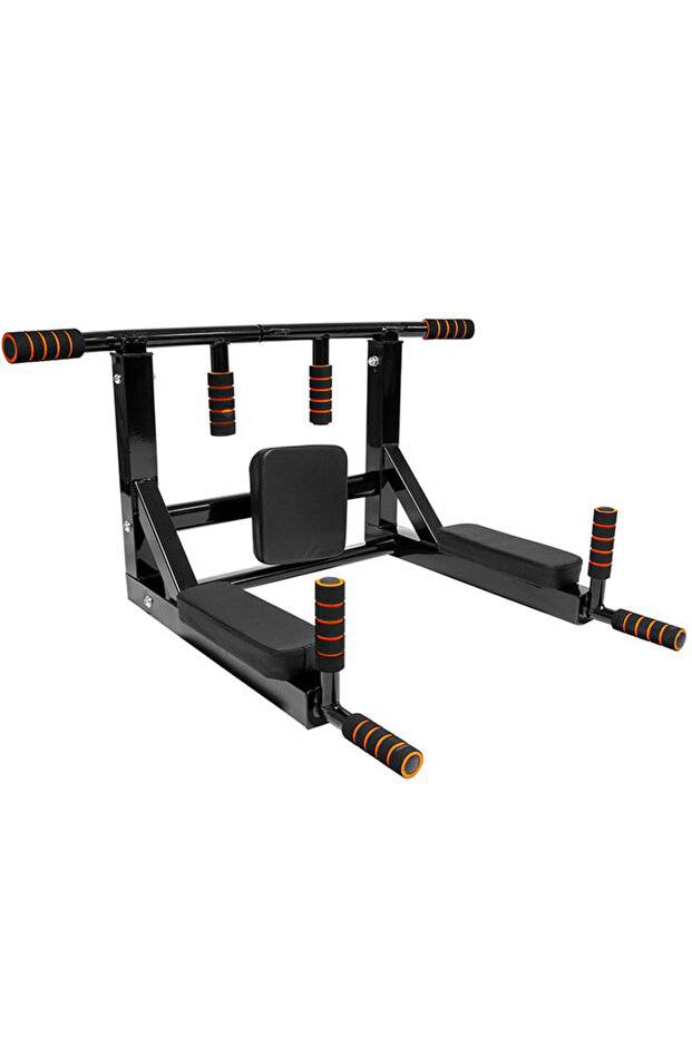 Multifunctional pull-up and crunch machine, wall-mounted, load capacity 200kg - 1