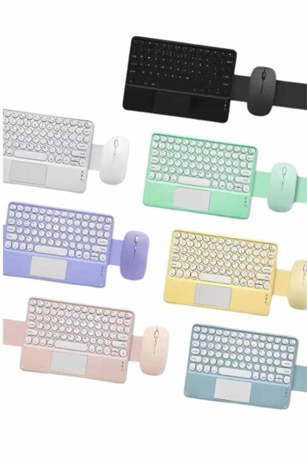 Bluetooth Touchpad Klavye Ultra İnce Taşınabilir Q Klavye - 1