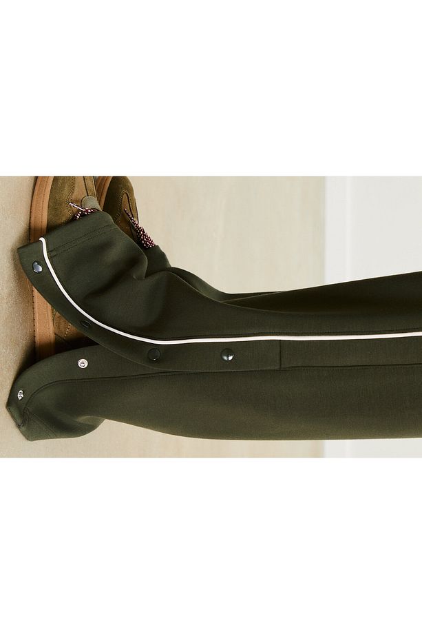 Yumuşak Dokulu Düğmeli Jogger Pantolon - 5