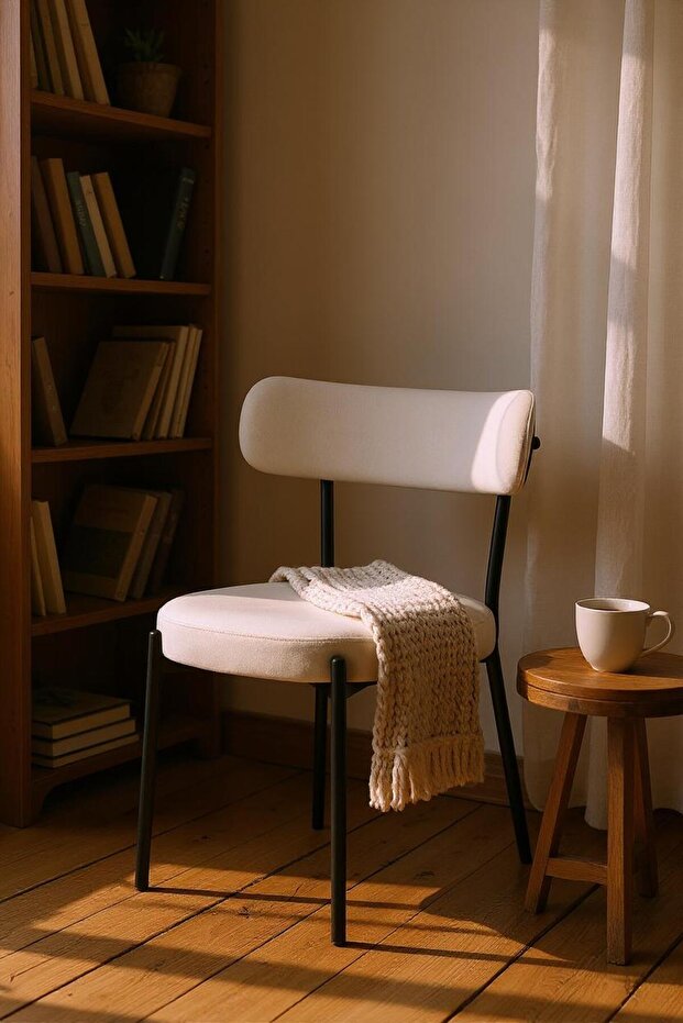 TEDİ SANDALYE SİYAH AYAKLI ( 6 ADET ) - 3