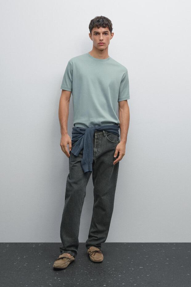 %100 merserize pamuklu t-shirt - 1