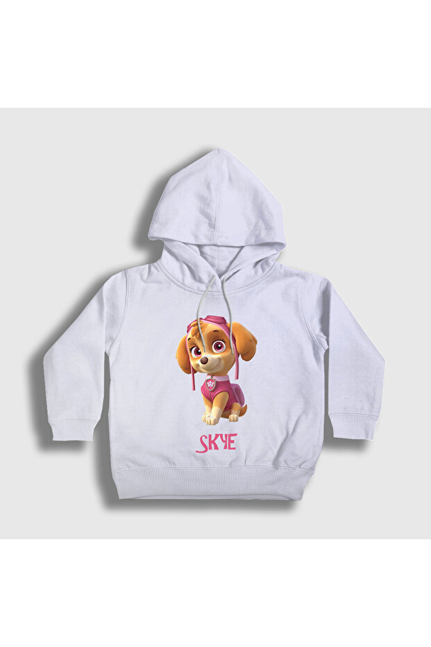 Unisex Kids White Skye Paw Patrol Hooded Sweatshirt 562848Tt