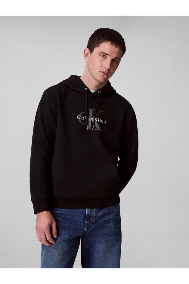 Erkek Siyah Sweatshirt - 5