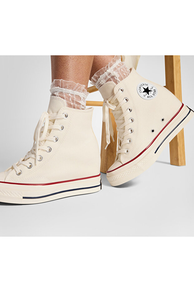 Chuck 70 Wedge Unisex Krem Platform Sneaker - 2