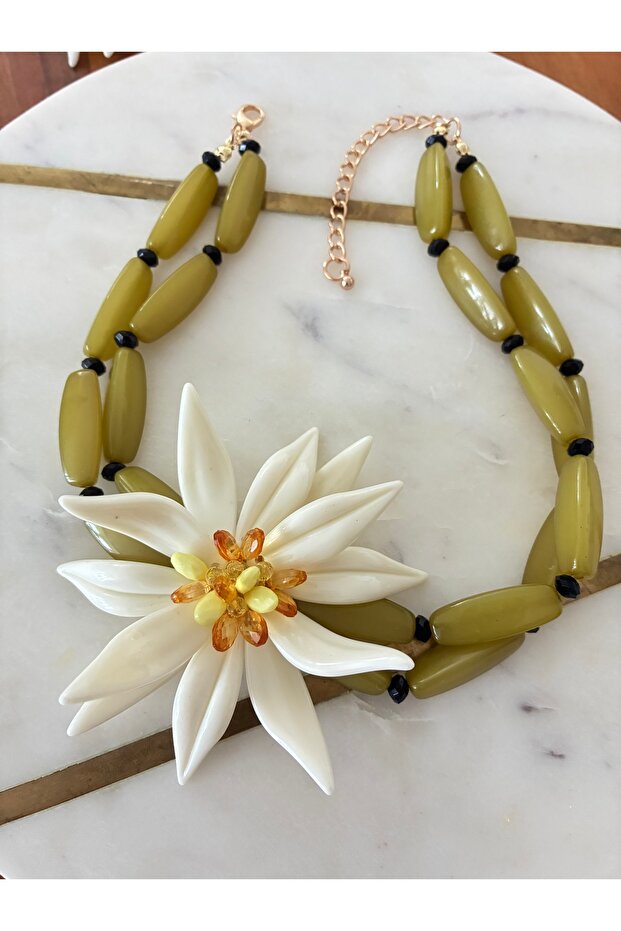 MARKA LOTUS ÇİÇEK KOLYE
