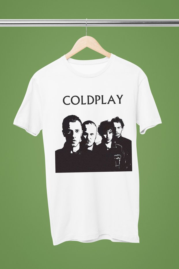 Coldplay Printed Cotton Short Sleeve Regular Fit Rock Tshirt