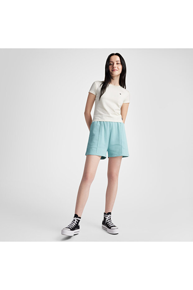 Classic Kadın Star Chevron Mavi Şort - 1