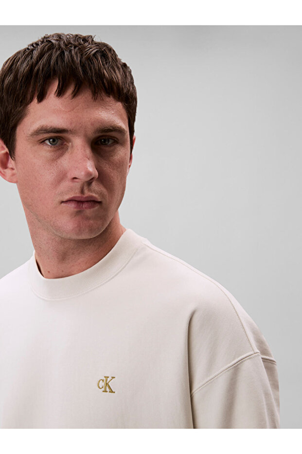 Pánské krémově bílé mikiny - 4