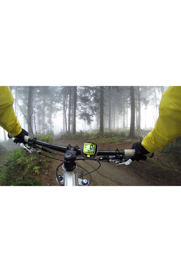 Wireless bicycle speedometer, 14 functions, black - 11