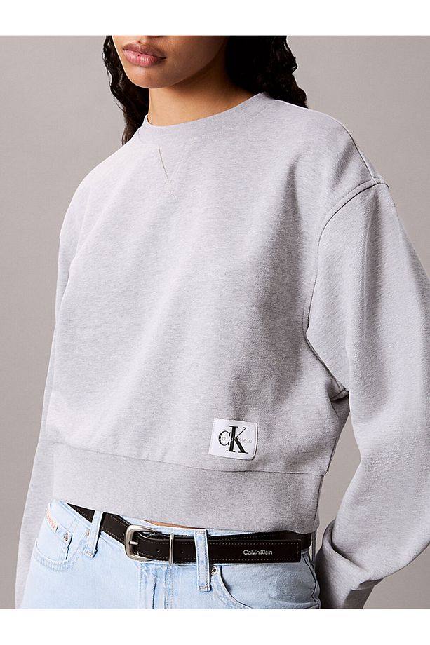 A - CROPPED BADGE LOGO SWEATSHIR - 4