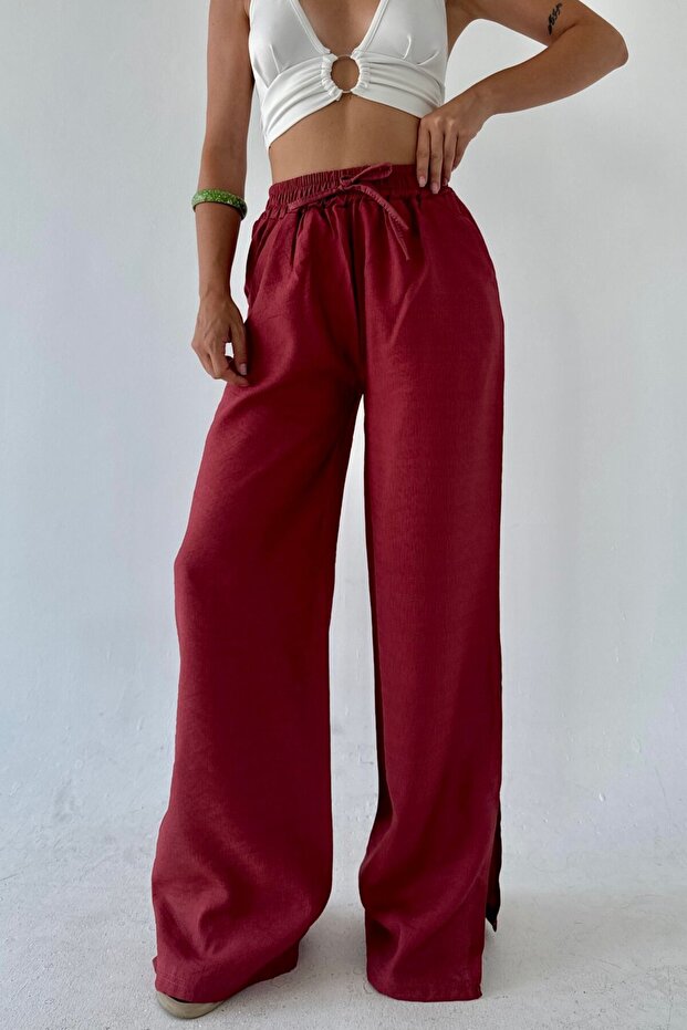 بنطلون تيريل متدفق بأرجل سيستا T2015 - 4