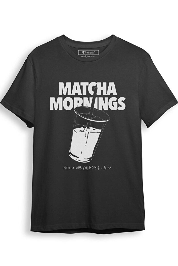 Diet Matcha Mornings Printed 100% Cotton Premium T-Shirt