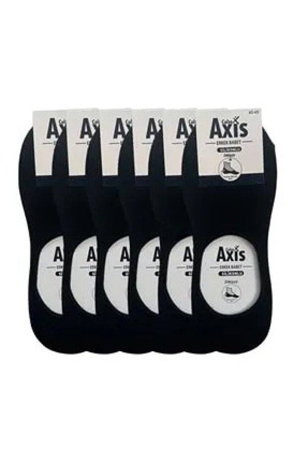 Pack of 6 Men's Cotton Silicone Black Ballet Socks 85% Cotton 12% Polyamid 3% Elestan